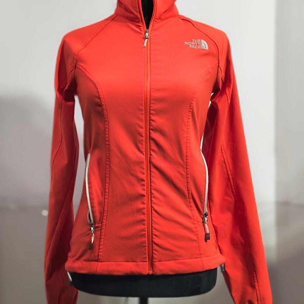 The North Face Jacket Adult XS Orange Lightweight Stretch Hiking Outdoors Womens - Picture 2 of 12